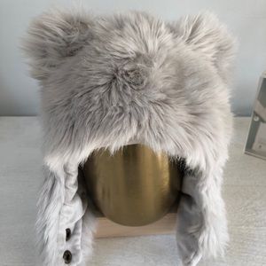 RH’s Baby & Child faux fur hat with ears
